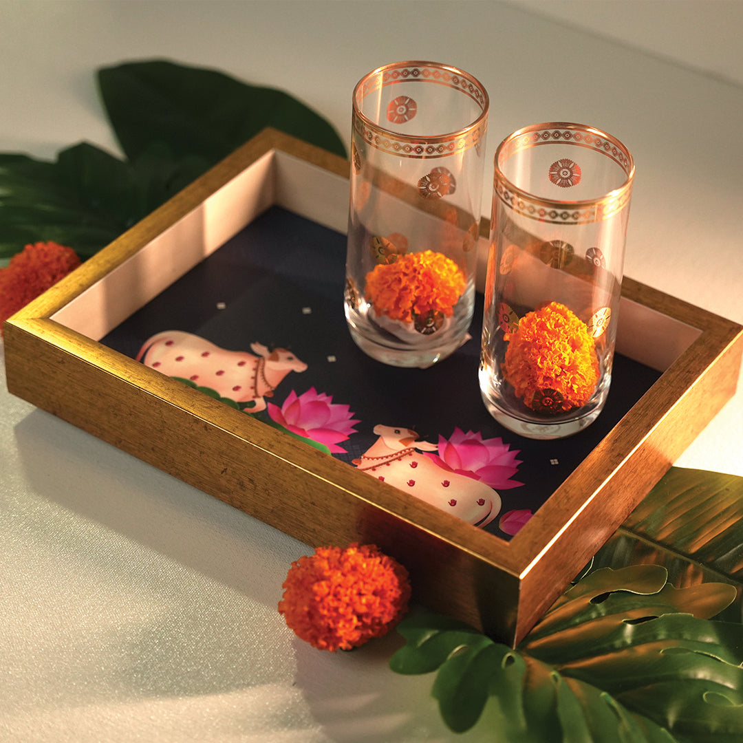 Pichwai Jodi - Neel Tray