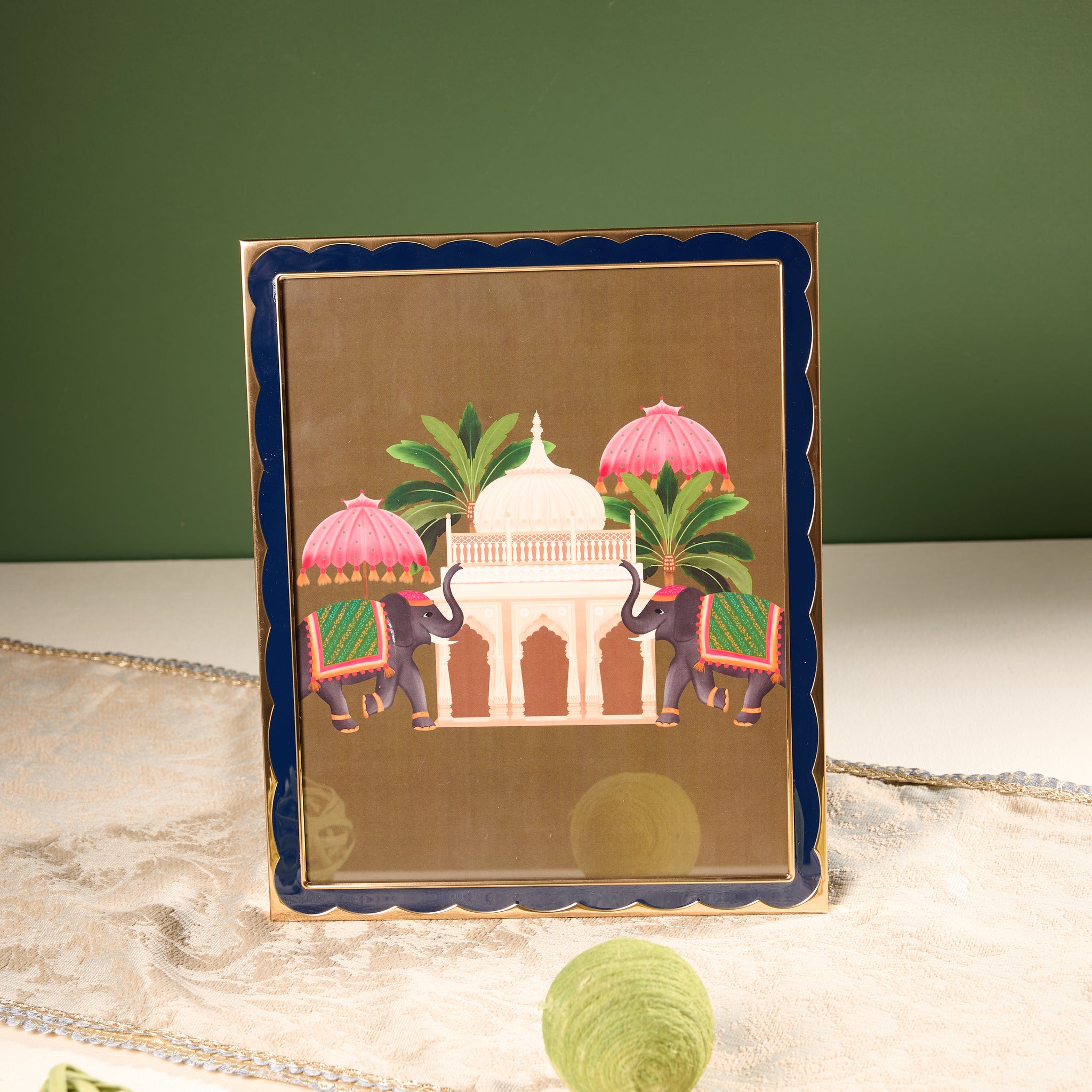 Shubh Aura Hamper – Blue & Gold