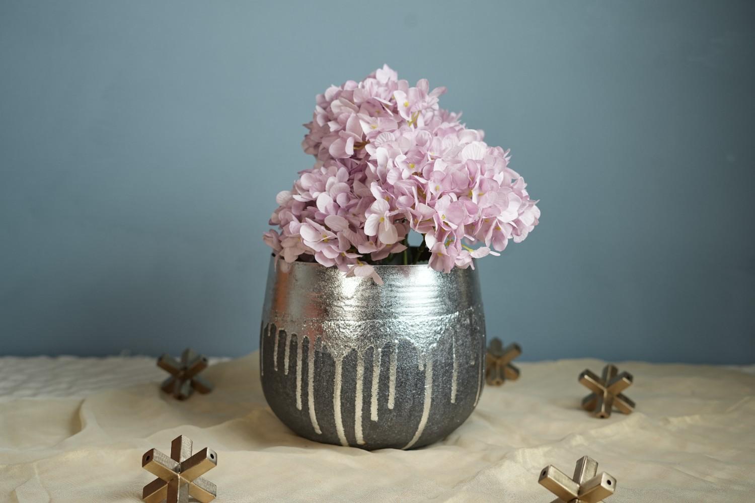 Silver Metal Planter