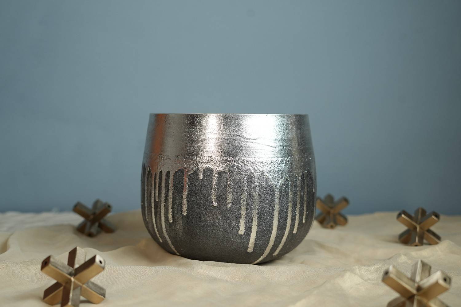 Silver Metal Planter