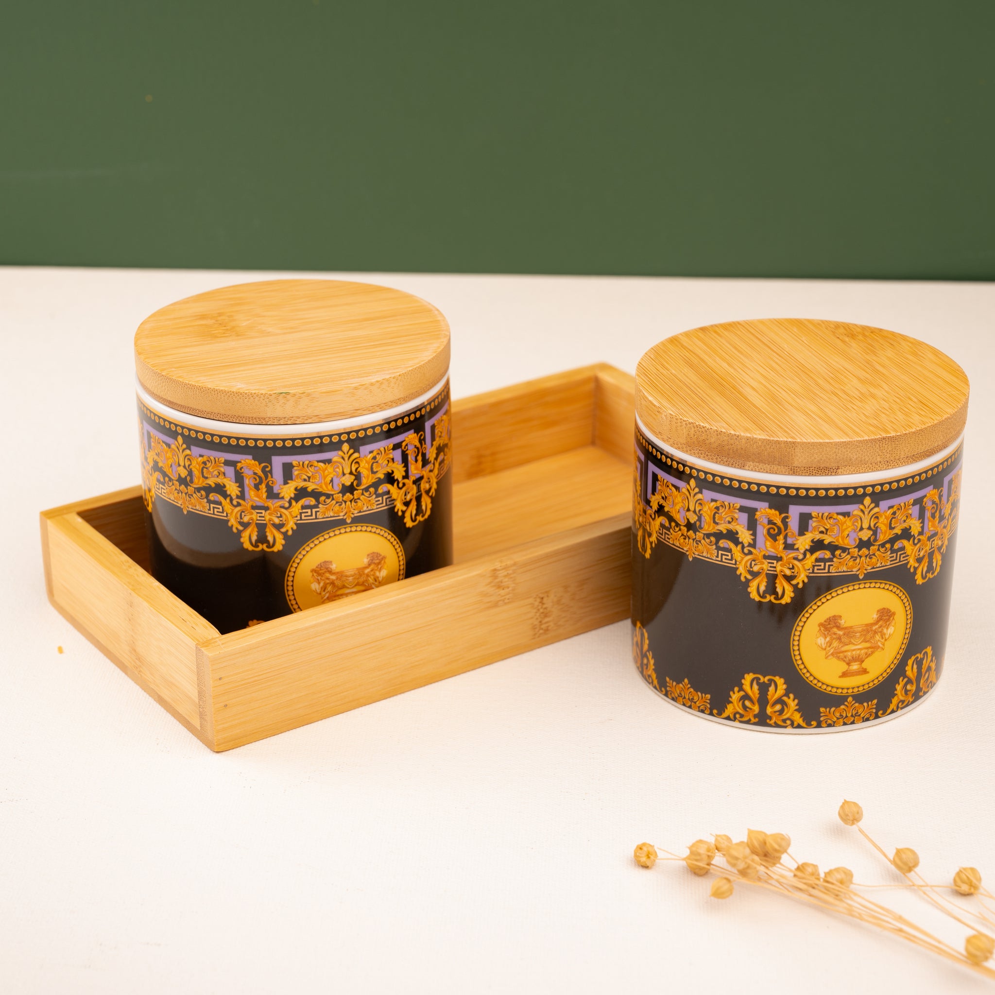 Luxe Series - Black & Purple Snack Jar Set