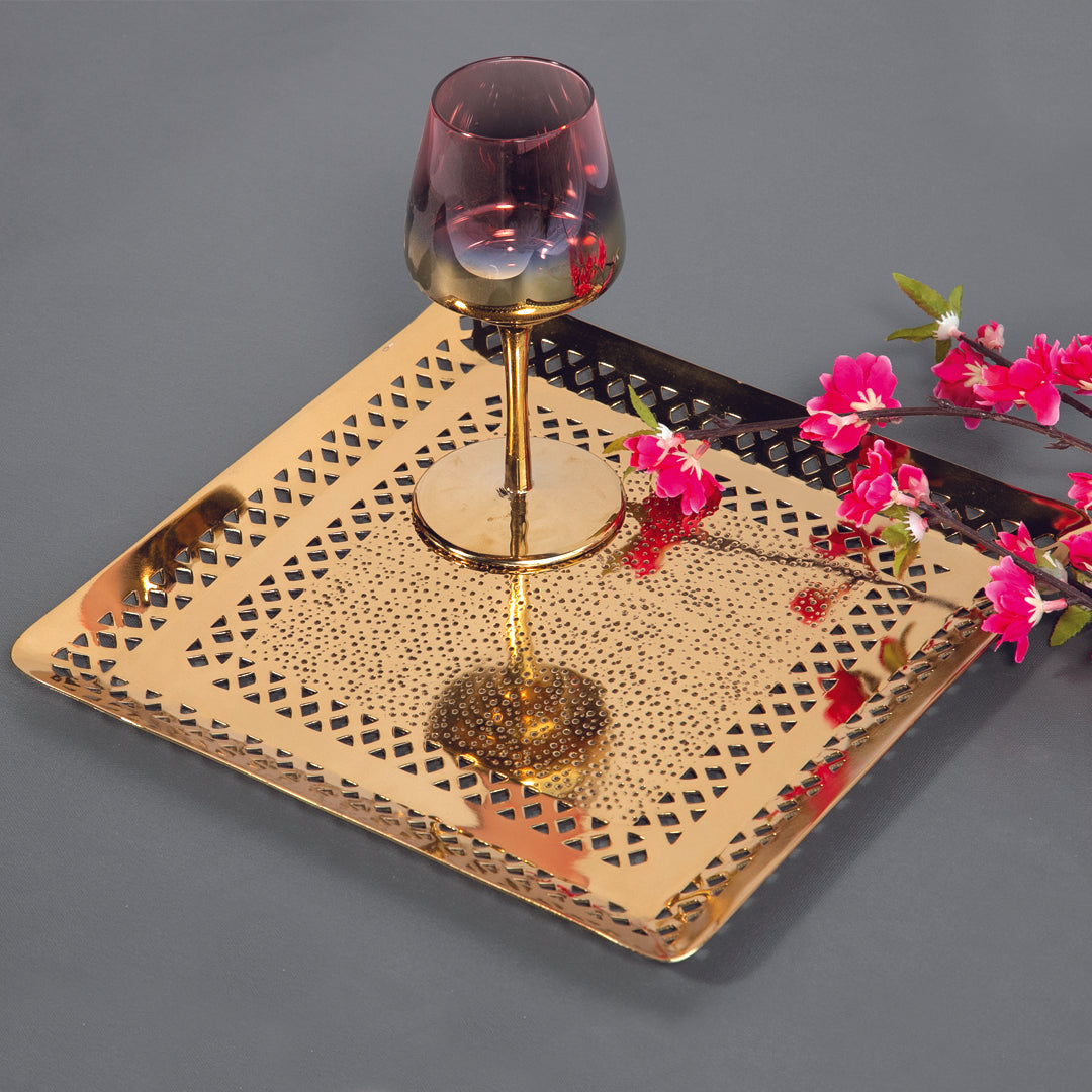Alu Quad Platter - Gold