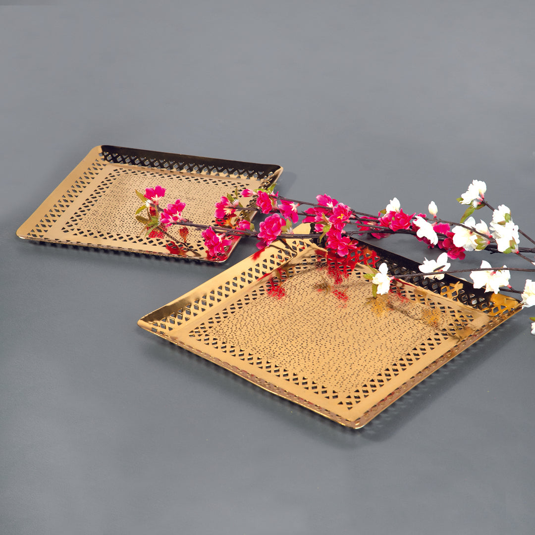 Alu Quad Platter - Gold