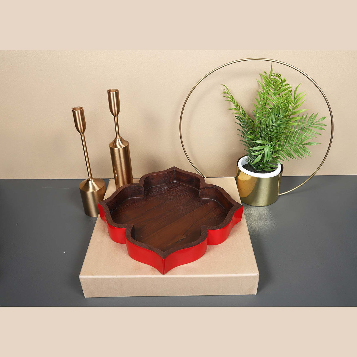 Mehrab Tray - Red