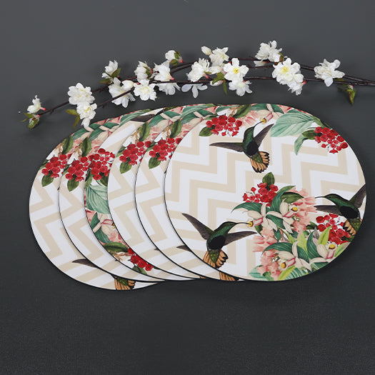 Charming Bird Series Round Placemats