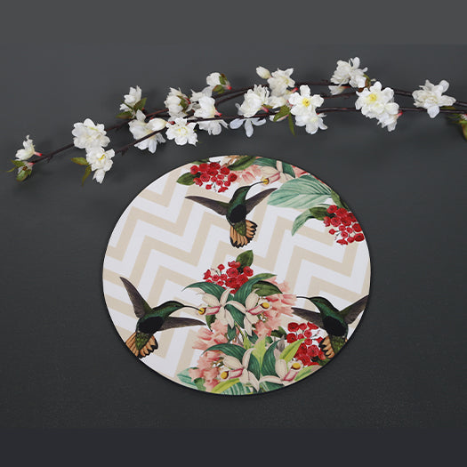 Charming Bird Series Round Placemats