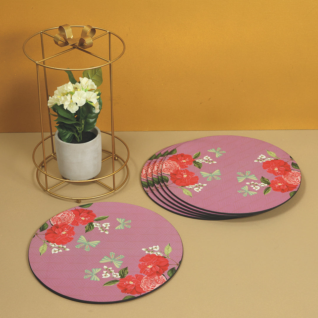 Lilac Haze Series Round Placemats - Set of 6