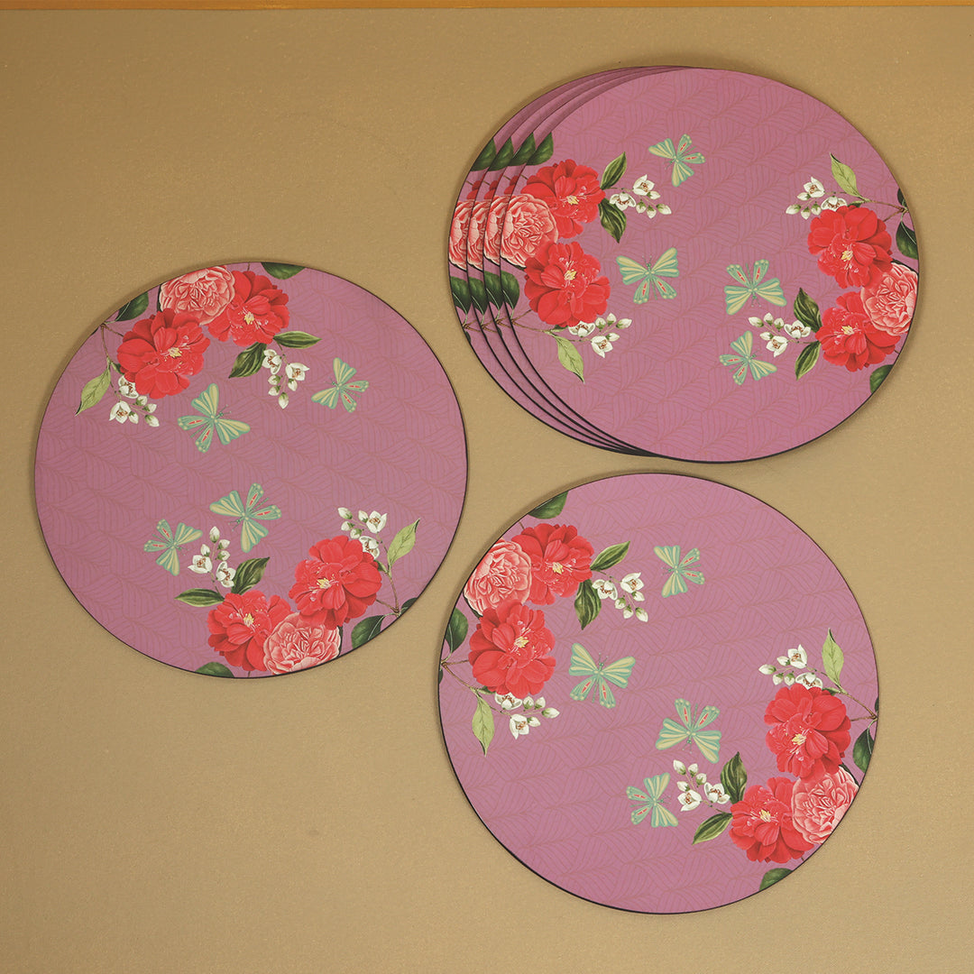 Lilac Haze Series Round Placemats - Set of 6