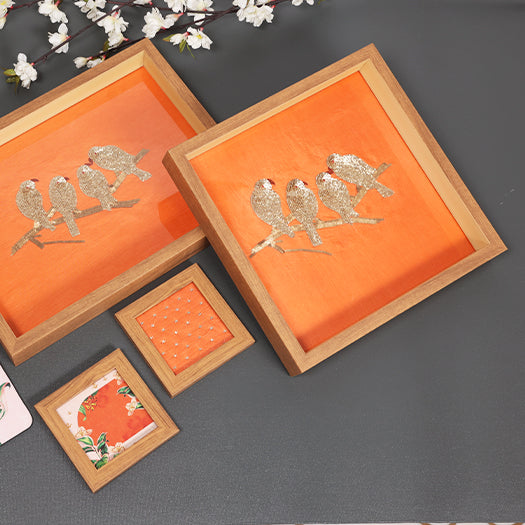 Karigari Panchi Tray - Orange