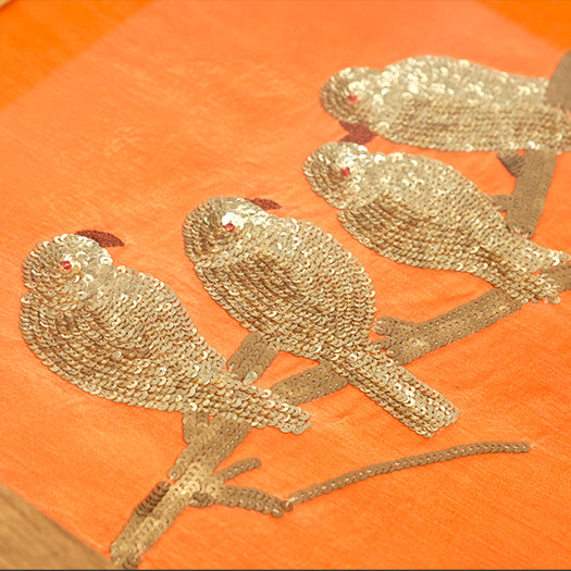 Karigari Panchi Tray - Orange