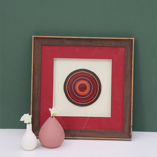 Quilling Scape Wall Art - Red
