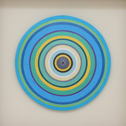 Quilling Scape Wall Art - Blue, Green, and Yellow