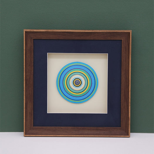 Quilling Scape Wall Art - Blue, Green, and Yellow